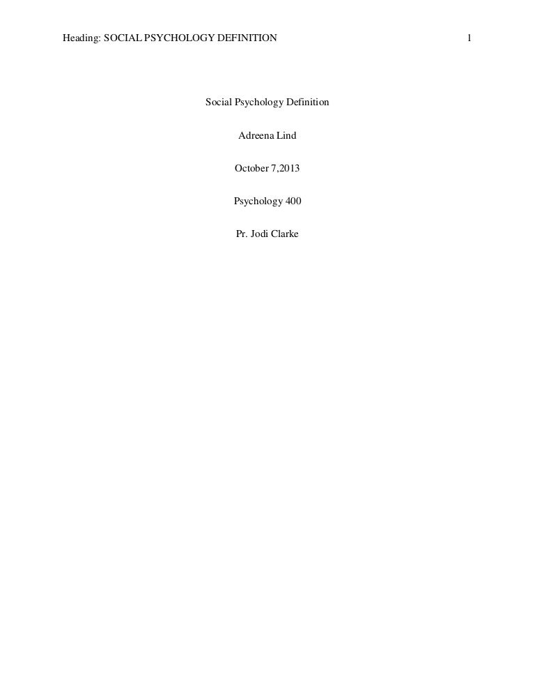 Social psychology essay