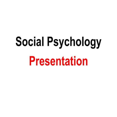 Social psychology(final)