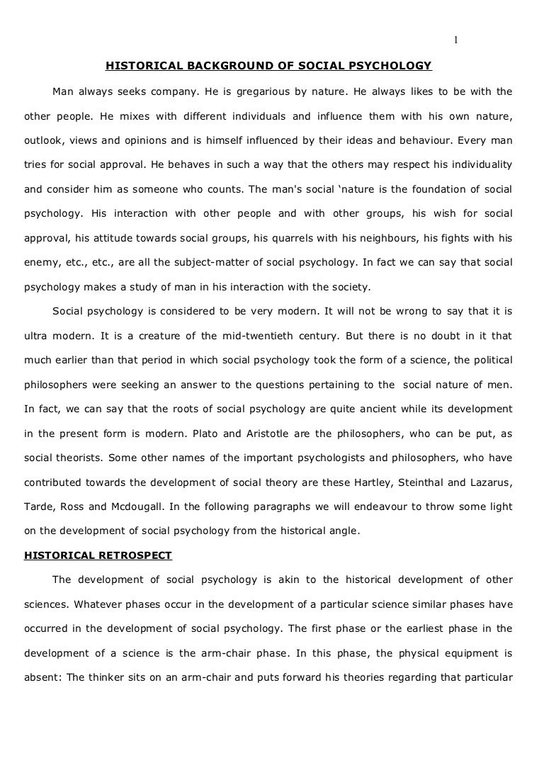 Social Psychology Introduction Social Psychology Introduction