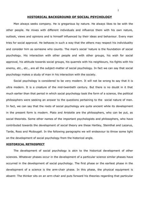 Social psychology introduction