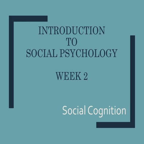 Social psych week 2
