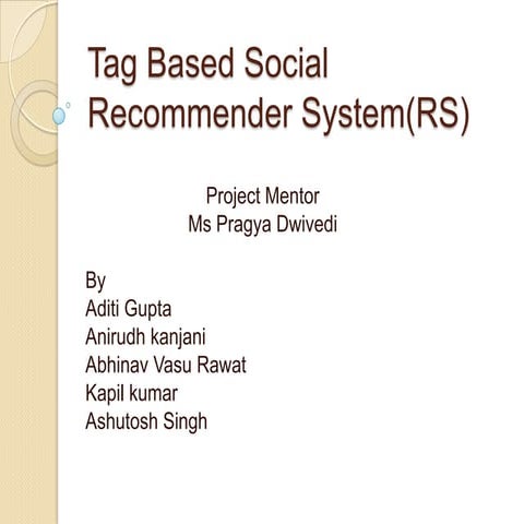Social recommender system