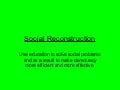reconstructionism social reconstructionism