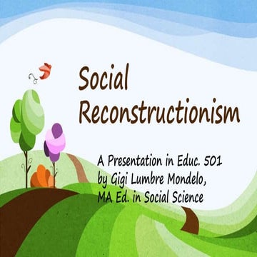 Educational Theories: Social Reconstructionism
