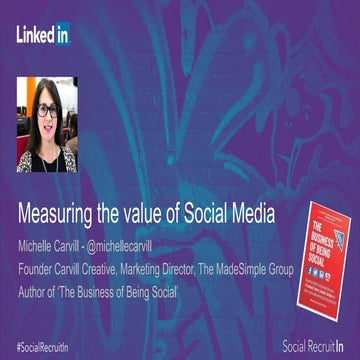 Social RecruitIn 2015  l  Measuring the value of social media