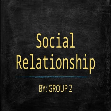 Social Relationship in Middle and Late Adolescence | PPTX