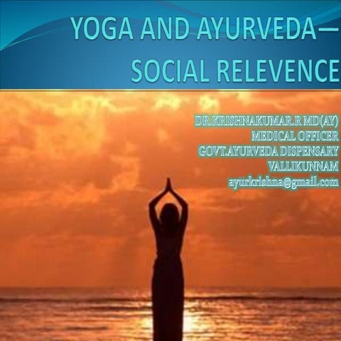 Social relevence of yoga kk