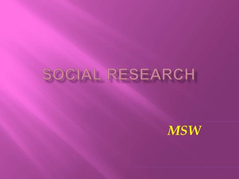 Social Research