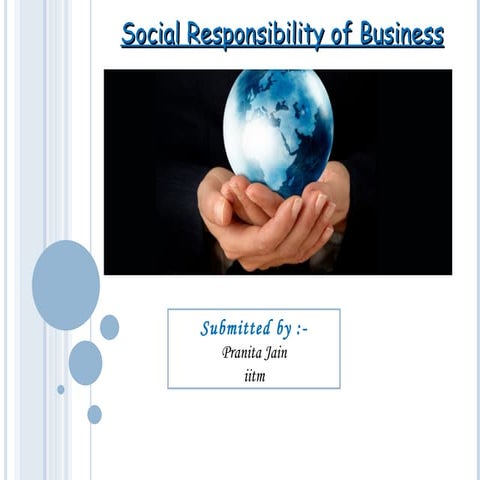 Social Responsibilitie Of Business