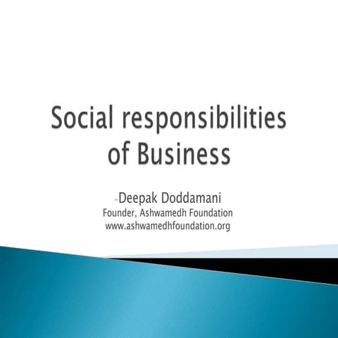 Social responsibilities of business