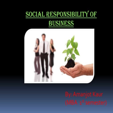 Social responsibility