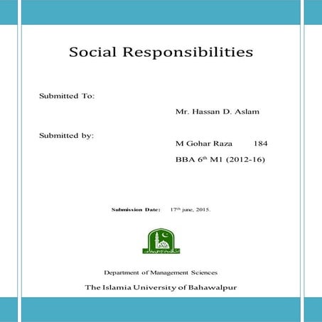 Social responsibility