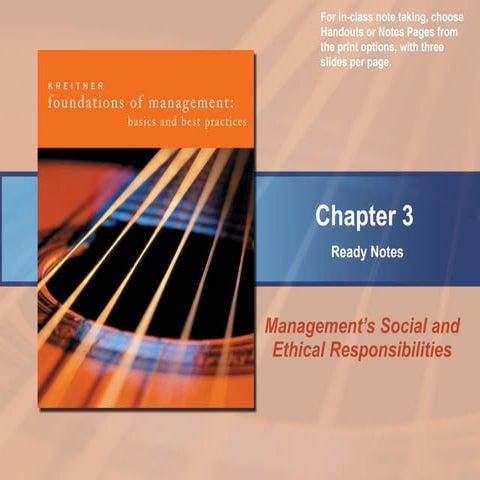 Social Responsibility & Business Ethics