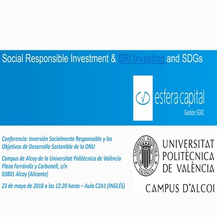 Social Responsible Investment & SRI Investing and SDGs