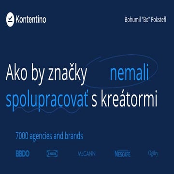 Social Restart 2022: Bohumil Pokštefl - Jak by značky neměly spolupracovat s ...
