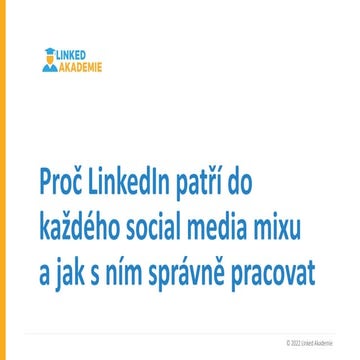 Social Restart 2023: Jana Bártíková - Proč LinkedIn patří do každého social m...