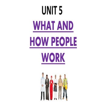 Social science 3 ep unit 5   where and how people work