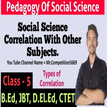 Social Science Correlation with Other Subjects.pptx