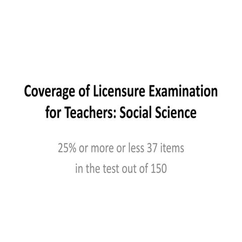 Social science coverage and let questions
