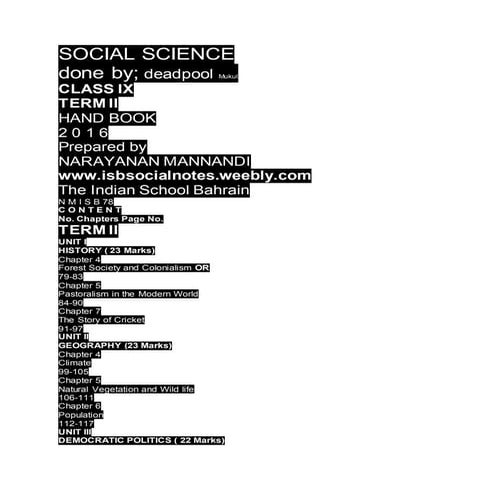 Social science                                 done by mukul