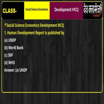 Social Science Economics Development MCQ.pptx