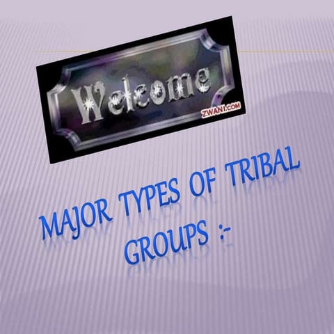 sst - ppt on major types of tribal groups