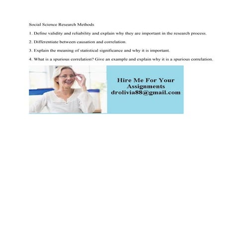 Social Science Research Methods 1- Define validity and reliability a.pdf