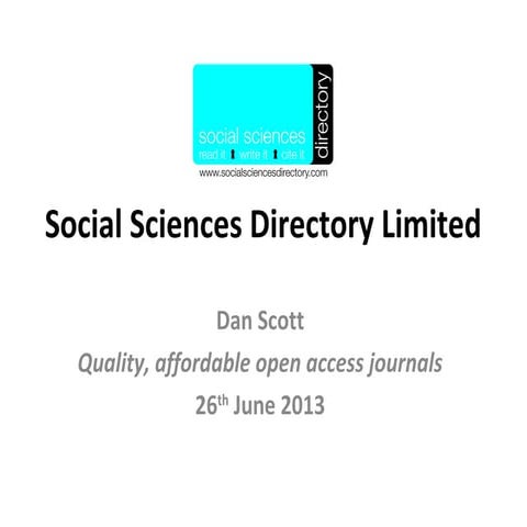 Social sciences directory   liber conference (26.06.2013)