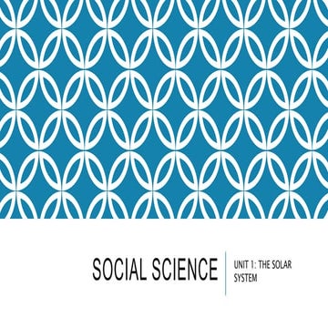 Social science, unit 1
