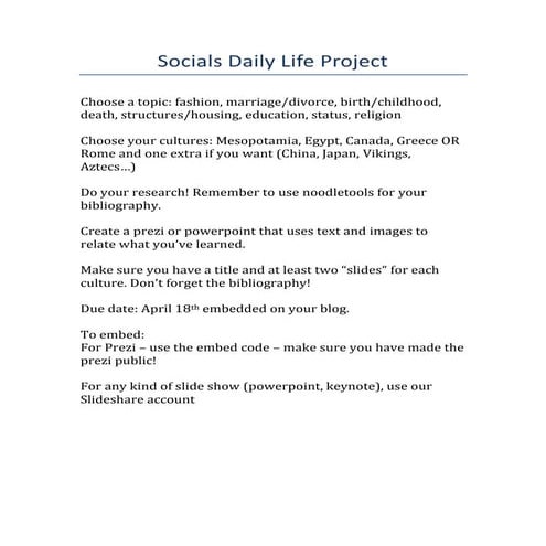 Socials daily life project (1)