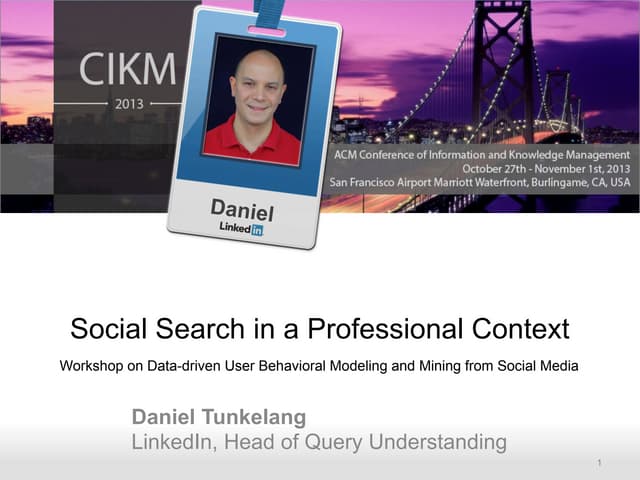 Social Search in a Professional Con...