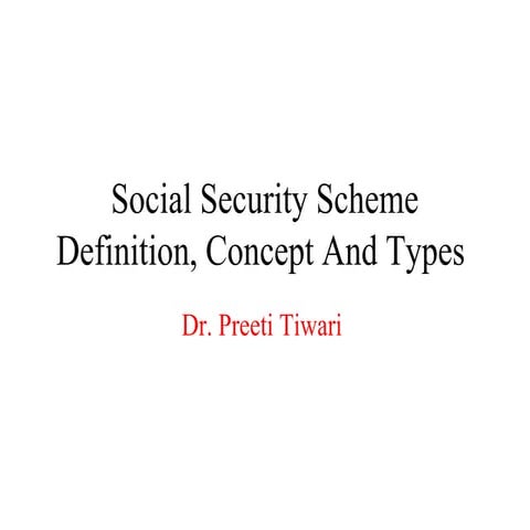 Social security system  