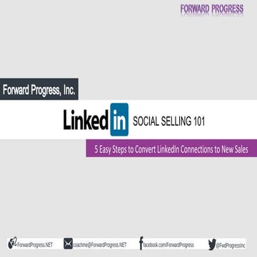 Social Selling - 5 Easy Steps to Convert LinkedIn Connections to New Sales - ...