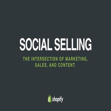 Social Selling - Entrepreneurship 101