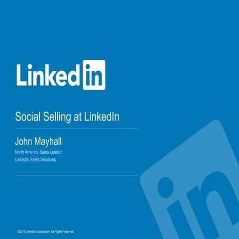 Social Selling at LinkedIn
