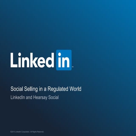 Social selling in regulated environments; Discover how social selling is gene...