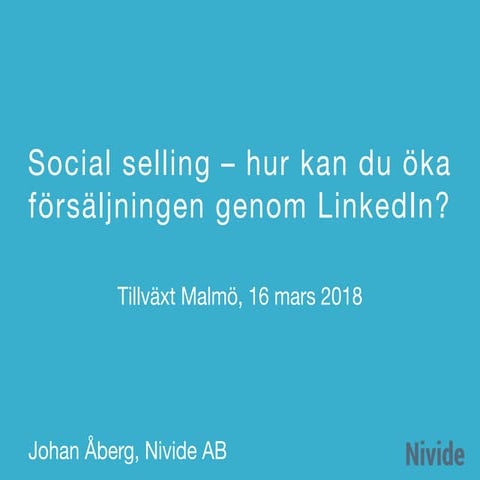 Marknadsföring med LinkedIn | PDF