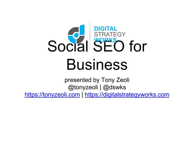 Social SEO For Business