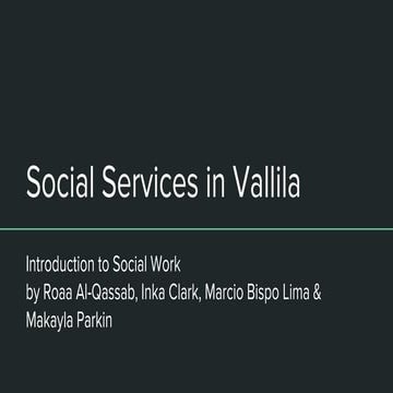 Social services in vallila presentation