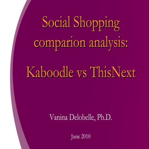 Social shopping Comparison Analysis Kaboodle vs ThisNext