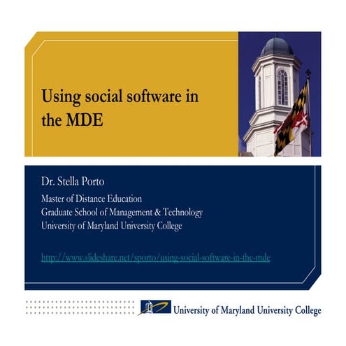 Using social software in the MDE