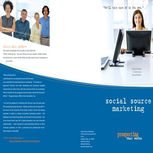 Social Source Marketing Brochure