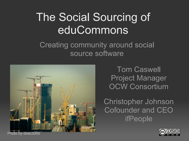 The Social Sourcing of eduCommons