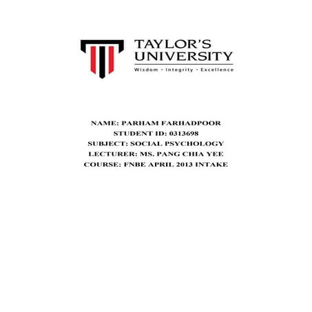 Social spychology   journal 2