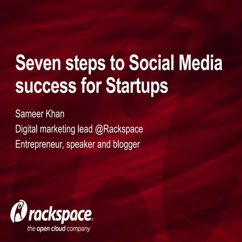 Seven steps to Social Media success for Startups