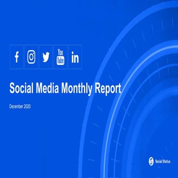 2021 Social Media Monthly Report Template