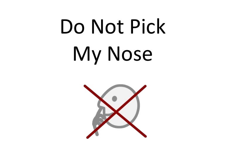 Do Not Pick Your Nose Social Story