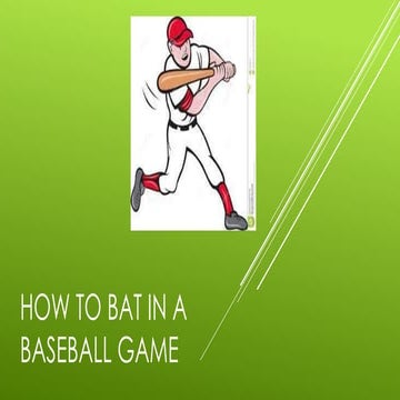 How to Bat a Baseball or Softball