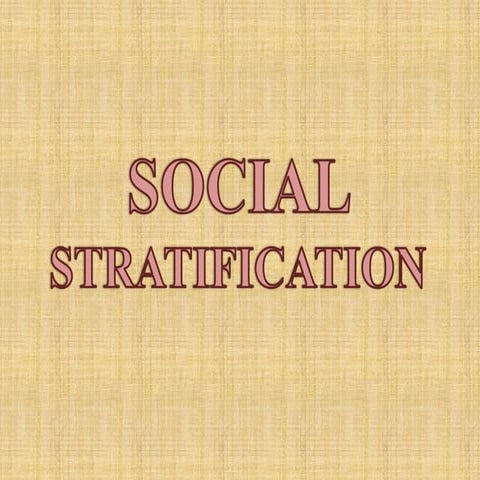 Social stratification