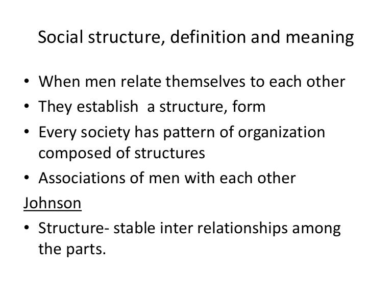 Social structure (Sociology)